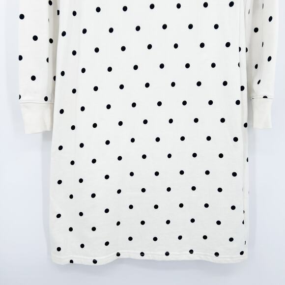 Talbots Joy Dot White & Black Cotton Terry Shift Dress Polka Dot Womens Size XS - Picture 10 of 11